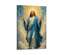 CWLLOG Canvas Prints Wall Art Posters Religious Poster Jesus' Holy Light Inspiration And Apocalyptic Beauty of Faith Modern Living Room And Bedroom Artwork Decor 16x24inch(40x60cm)