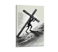 CWLLOG Canvas Prints Wall Art Posters Religious Poster The Disciples' Path of Carrying The Cross Modern Living Room And Bedroom Artwork Decor 08x12inch(20x30cm)