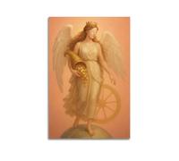 CWLLOG Canvas Prints Wall Art Posters Religious Poster Wealth Angel Symbolizes Opportunity And Justice Modern Living Room And Bedroom Artwork Decor 12x18inch(30x45cm)