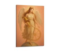 CWLLOG Canvas Prints Wall Art Posters Religious Poster Wealth Angel Symbolizes Opportunity And Justice Modern Living Room And Bedroom Artwork Decor 20x30inch(50x75cm)