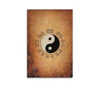 CWLLOG Canvas Prints Wall Art Posters Religious Tai Chi Bagua Unframe-style Modern Living Room And Bedroom Decor 16x24inch(40x60cm)