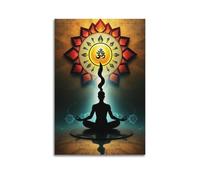 CWLLOG Canvas Prints Wall Art Posters Spirituality Meditation with Om Symbol Unframe-style Modern Living Room And Bedroom Decor 16x24inch(40x60cm)