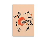 CWLLOG Canvas Prints Wall Art Posters Sport Flat Basketball Game Moment Unframe-style Modern Living Room And Bedroom Decor 16x24inch(40x60cm)