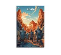 CWLLOG Canvas Prints Wall Art Posters Travel Xi'an Terracotta Warriors Unframe-style Modern Living Room And Bedroom Decor 24x36inch(60x90cm)