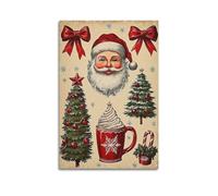 CWLLOG Canvas Prints Wall Art Posters Vintage Christmas Elements Collection Takes You Back to Classic Times Modern Living Room And Bedroom Artwork Decor 12x18inch(30x45cm)