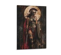 CWLLOG Canvas Prints Wall Art Posters Weapon Female Warrior Frame-style Modern Living Room And Bedroom Decor 08x12inch(20x30cm)