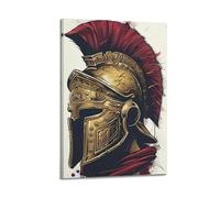 CWLLOG Canvas Prints Wall Art Posters Weapon Roman Warrior Helmet Frame-style Modern Living Room And Bedroom Decor 20x30inch(50x75cm)