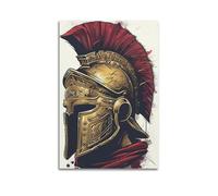 CWLLOG Canvas Prints Wall Art Posters Weapon Roman Warrior Helmet Unframe-style Modern Living Room And Bedroom Decor 24x36inch(60x90cm)