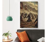 CWLLOG Canvas Prints Wall Art Posters Weapon Samurai Battlefield Unframe-style Modern Living Room And Bedroom Decor 12x18inch(30x45cm)