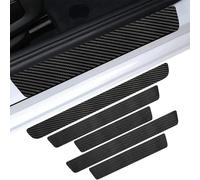 CWMAD 5pcs Car Carbon Fiber Door Sill Strips for Nissan Juke 2019-2024, Car Door Entry Guard Door Sill Anti-scratch Protector Plate Step Wear