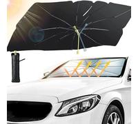 CWMBM Car Windscreen Sun Shade for Ford Transit Van MK8 2014-2024,Front Window Sunshades 360°Rotation Foldable Car Sunshade Umbrella Car Sunshade Cover Sunshade