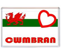 Cwmbran - Love Wales/Welsh Flag Towns & Cities - 96 x 67mm Jumbo Fridge Magnet