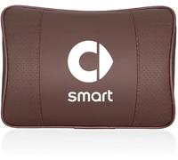 CWMLB 2 Pieces Car Headrest Pillow for Smart 451 453 Fortwo Forfour, Car Neck Support Pillow for Driving Neck Pillow Suitable for Ergonomic Design,Brown