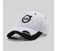 CWMLB Car Logo Embroidered Color Adjustable Baseball Caps for Volvo V70 III 2013-2016, Hat Travel Cap Car Racing Motor Hat for Men and Women,White
