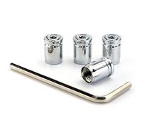 CWMMKL 4 Pcs Alloy Tyre Valve Caps for Land Rover Range Rover Evoque I convertible 2015-2018, Leak-Proof Dust Caps for Car Tyres Anti-Theft Valve Caps Car Accessories,Silver