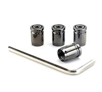 CWMMKL 4 Pcs Alloy Tyre Valve Caps for Porsche 911 Cabriolet (991 II) 2015-2018, Leak-Proof Dust Caps for Car Tyres Anti-Theft Valve Caps Car Accessories,Black