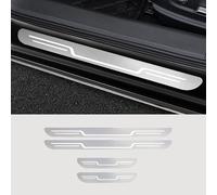 CWMMKL 4 Pcs Car Door Sill Protector Strips for Nissan 100NX Juke Leaf Micra Navara Note Qashqai Townstar X-Trail, Stainless Steel Car Kick Plates Welcome Pedal Strip Cover Protector Trim Guard