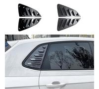 Car Rear Side Window Louvers Air Vent for VW Polo MK6 2018+, ABS Car Triangular Window Shutter Spoiler Blinds Cover Trim Louver Shade Cover,Gloss black
