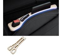 CWMMS 2PCS Car Seat Gap Filler for BMW 3 Series F30 F30 2012-2018, Car Seat Leak-proof Plug Strips Seat Side Seam Filling Strips Car Interior Accessories,Bei-ge