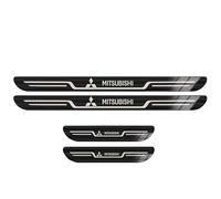 CWMMS 4pcs Car Door Sill Protector Strips for Mitsubishi Pajero Sport II 2008-2015, Stainless Steel Kick Plates Welcome Pedal Strips Car Sill Pedal Styling Accessory,B
