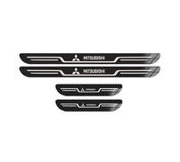 CWMMS 4pcs Car Door Sill Protector Strips for Mitsubishi Pajero Sport II 2008-2015, Stainless Steel Kick Plates Welcome Pedal Strips Car Sill Pedal Styling Accessory,A