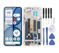 CWONCONGOIN for Nothing Phone 4a A069 AMOLED LCD Screen Digitizer Full Assembly with Frame (White) (White) Phone Part