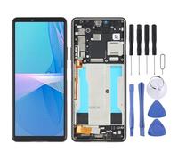 CWONCONGOIN Mobile Phone LCD Display LCD Screen for Sony 10 III SO-52B Digitizer Full Assembly with Frame (Black) Repair Part