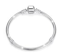 CWOne Designs Moments Snake Chain Silver Charm Bracelet For Pandora Charms & Safety Chains (17cm)