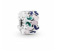 CWOne Designs Sterling Silver Bracelet Clip Charms, Ideal for Pandora Charm Bracelets and Necklaces, Charm for Mum, Daughter, Wife, Sister, Niece, Birthday and Love Gift for Women (Butterflies)