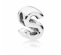 CWOne Designs Sterling Silver Letter Aphabet Charm For Pandora Charm Bracelets For Women (S)