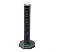CWOQOCW 0-15cm Metal Leveling Ruler For Tiles, Equal Height Indicator With Bubble Level, Wall And Floor Positioning Tool, Hanging Hole Design, Black Finish