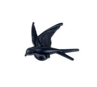 CWOQOCW 1 Pc Bird Shape Zinc Alloy Furniture Door Knobs Handle, Vintage Flying Swallow Shaped Drawer Knobs DIY Door Drawer Cupboard Pull Handle(Black)