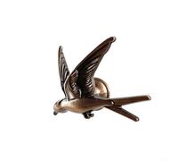 CWOQOCW 1 Pc Bird Shape Zinc Alloy Furniture Door Knobs Handle, Vintage Flying Swallow Shaped Drawer Knobs DIY Door Drawer Cupboard Pull Handle(Red bronze)