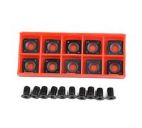 CWOQOCW 10 Pieces Square Carbide Cutter Inserts 15X15x2.5mm R150 Radius Replacement For Woodworking Planer CNC Lathe
