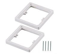 CWOQOCW 10MM Spacers,light switch spacer 1 Gang Frame Plate Kit With 4pcs Screws, Double Socket Spacer Depth Square Spacer Frame Back Box Plate(2pcs White)