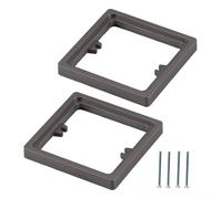 CWOQOCW 10MM Spacers Single Socket Spacer 1 Gang Frame Plate Kit With Screws, Double Socket Spacer Depth Square Spacer Frame Back Box Plate(2pcs Gray)