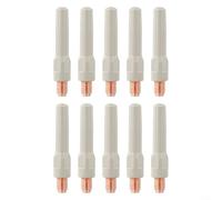 CWOQOCW 10PCS on-Stick Coating Welding Tips for MIG 15AK Torch Metal Nozzles Anti-Slag Protection 45x0.8mm Gray Copper