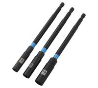 CWOQOCW 150mm Long Socket Adapter Set 6mm 8mm 10mm Steel | Extra long 150mm design, reaches deep nuts, fits electric drills, pneumatic drivers, hand tools