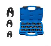 CWOQOCW 15pcs Crowfoot Nut Wrench Set, 8-24MM Metric Chrome Plated Crow Foot Open End Wrench 1/2 Inch and 3/8 Inch Drive Crows feet Spanners Wrench Set
