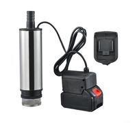 CWOQOCW 18V Battery Powered Submersible Pump, 60W Electric Fluid Transfer Device for Water Diesel Oil, Portable Garden Washing Machine Drain, Stainless Steel