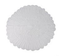 CWOQOCW 1Pc White Round Lace Tablecloth Vintage 100% Cotton Manual Crochet Flowers Cover Round Table Cloth For Bedroom, Computer Desk, Sofa
