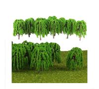 CWOQOCW 25pcs 5.5cm Mini Willow Tree Miniature Trees Model Scenery Artificial Tree Green Scenery Landscape Model Willow Tree for Train Scenery Landscape Layout(Random)