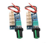 CWOQOCW 2pcs Fan Speed Controller 4 Channel DC 12V Chassis Cooling System Regulator Switch 36x23mm(A)