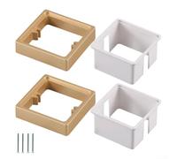 CWOQOCW 2Pcs Single Socket Spacer Electrical Outlet Box Extender Single Light Switch 1 Gang Socket Surround(20mm)
