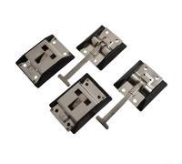 CWOQOCW 2Pcs Stainless Steel Door Retaining Latch Set,Hook and Catch Plate for Truck or Cabinet Doors for Caravan, Galvanized Spring for Secure Closure(304 stainless steel)