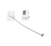 CWOQOCW 4 Digit Combination Lock for Refrigerator Cabinet Window, Keyless Safety Latch with or Screw Mount, Child and Pet for proof Security Device White