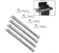 CWOQOCW 4 Pack Stainless Steel Adjustable BBQ Grill Burner Head 12-17.5 Inch with Ignition Bracket Barbecue Replacement Parts