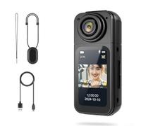 CWOQOCW 4K Action Camera with 1.47 LCD Display Magnetic Mount Hands-Free POV Vlogging Camera 2.7K 15FPS 1080P 30FPS 180° Wide Angle Compact Body Camera(Is black)