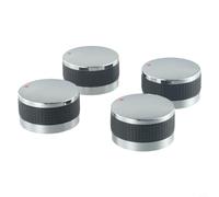 CWOQOCW 4pcs Cooker/Oven/Grill Control Knobs and Adaptors Replacement for BBQ Gas Grills (50mm)