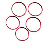 CWOQOCW 5Pcs Ventilation Rings Ventilation Aluminum, For Mercedes Interior,With Aluminum Vent Rings, With Tape,Easy Installation(Red)